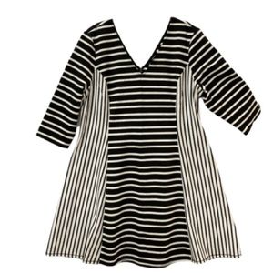 EUC Lane Bryant Black and White Stripe Dress